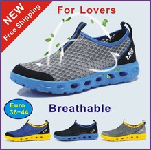 New 2014 Hot Lovers Summer Shoes Men and Women Sneakers Breathable Outdoor Sport Shoes Genuine Leather Shoes Mesh Casual Shoes