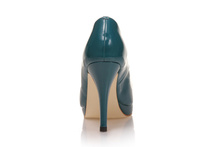 2014 Women s Sexy Genuine Patent Leather With Gold Metallic Peep Toe Pumps Ladies Spring Autumn