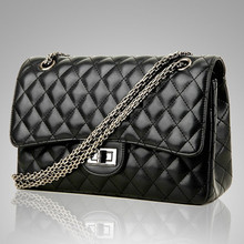 new 2015 fashion women messenger bag genuine PU leather shoulder bag casual girls diamond grid handbag
