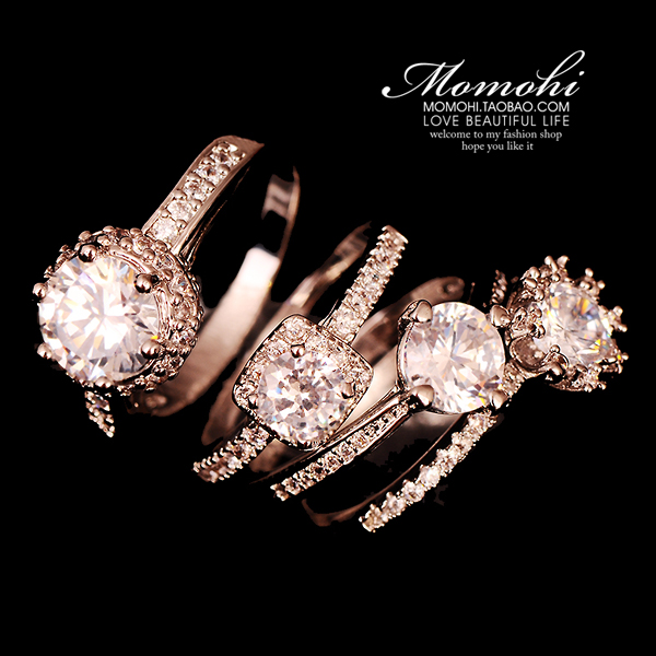 Fashion artificial diamond series ring female crystal vintage decoration full rhinestone finger ring