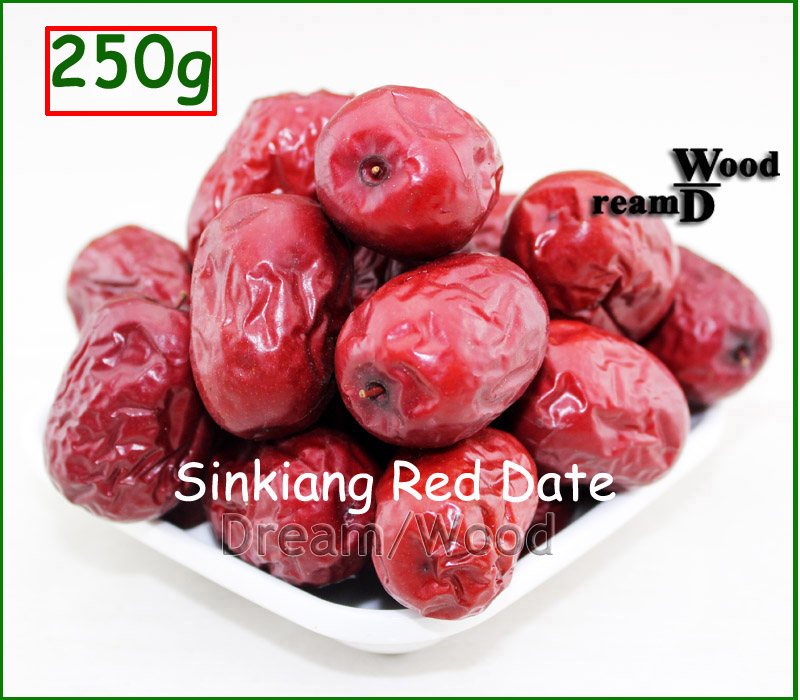 Super Grade Dried Red Dates 250g Chinese Jujube Healthy Green Dried Fruit