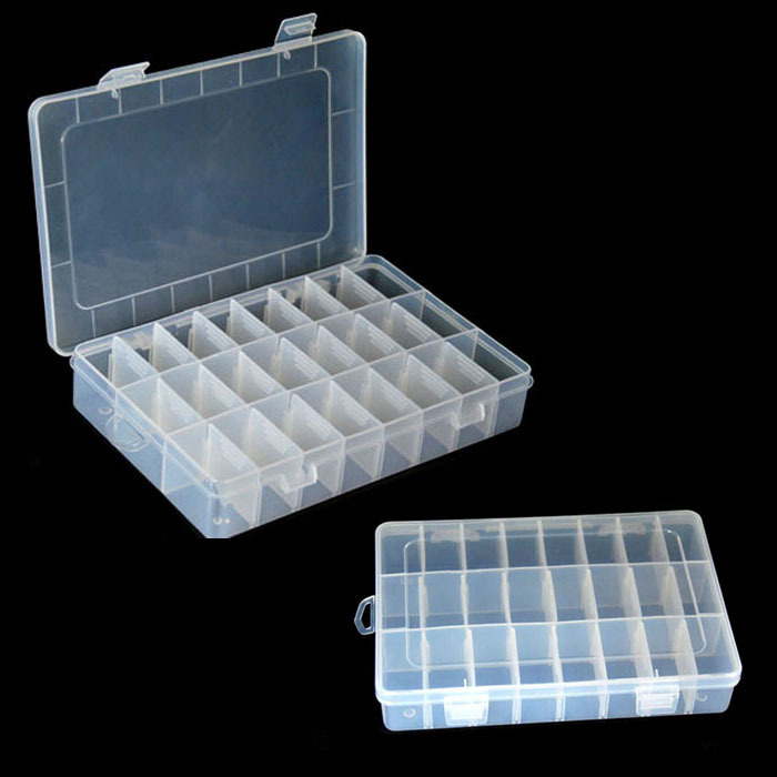 2014 New Arrival Hot Sale Storage Case Box Holder Container Pills Jewelry Nail Art Tips 24