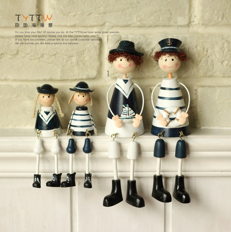 4pcs/set lovely navy doll home decoration  gift free shipping