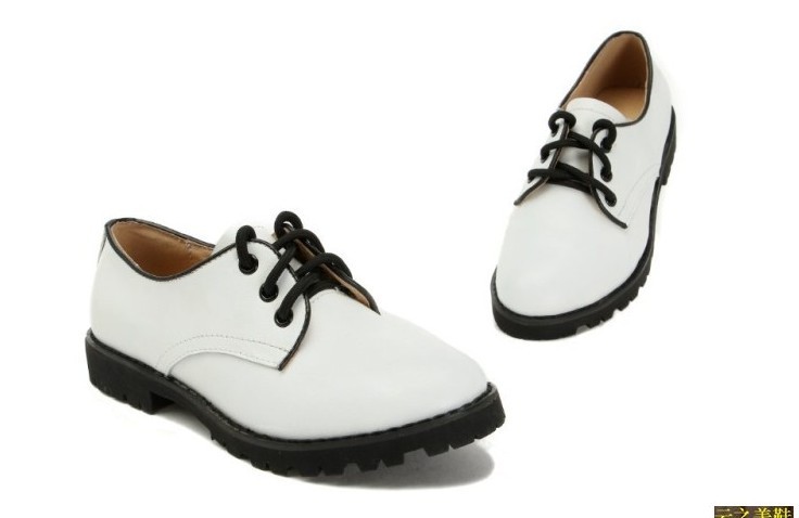 Free shipping Winter woman brand new authentic Special solid round tie in with genuine leather shoes