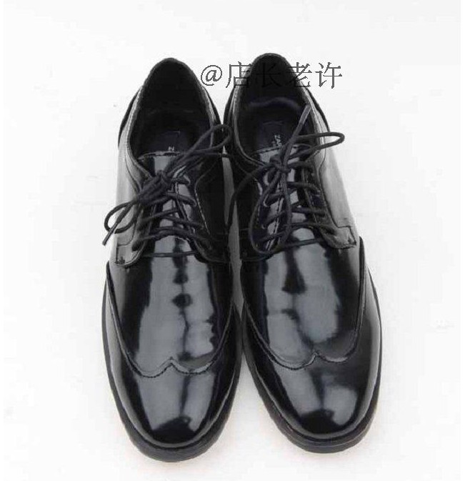 Free shipping Winter woman brand new genuine special round tie solid color genuine leather low heeled