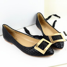 Free shipping women flats European popular retro weaving a soft bottom flat shoes comfortable women size 35-41