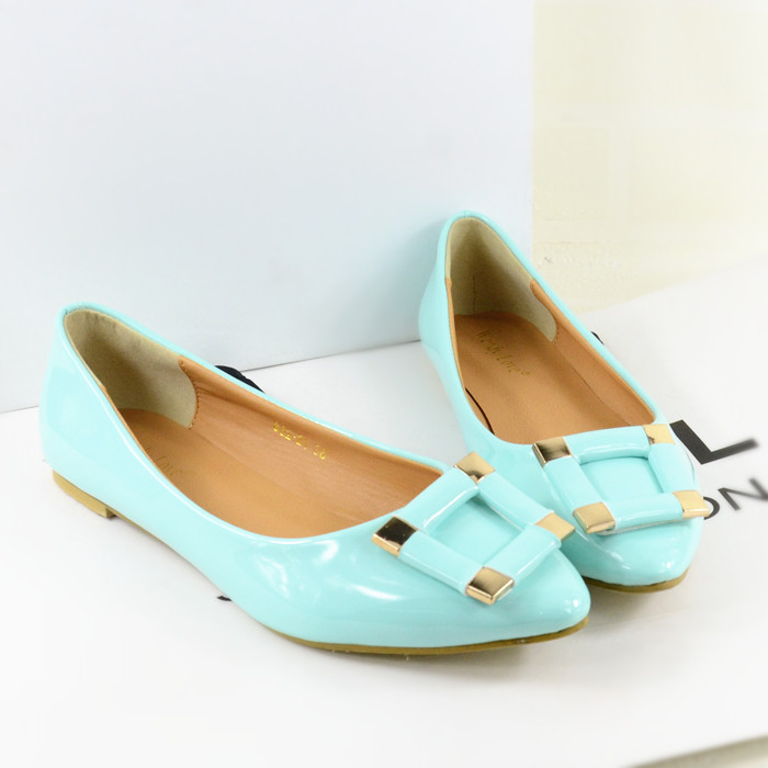 Free shipping women flats fashion leather buckle pointed a women s shoes size 35 41