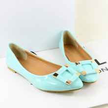 Free shipping women flats fashion leather buckle pointed a women’s shoes size 35-41