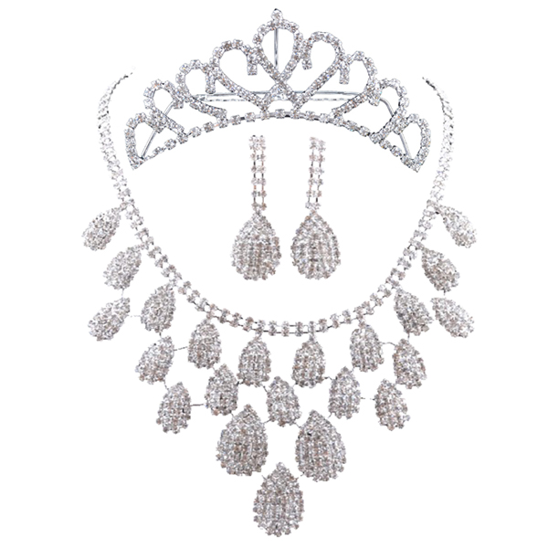 Marriage accessories set the bride necklace earrings piece set bridal accessories 3006