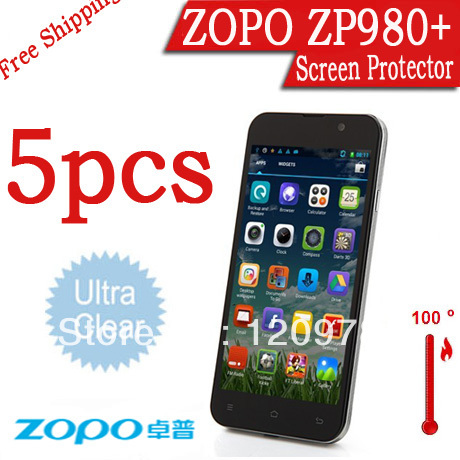 ultra clear LCD film for zopo 980 zp980 free shipping 5pcs cell phones ZOPO 980 screen