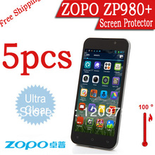 ultra clear LCD film for zopo 980+ zp980+.free shipping 5pcs cell phones ZOPO 980+ screen protector.original phone film for zopo