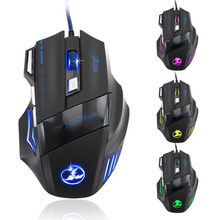 2014 New arrival Hot sale 3200 DPI 7 Button LED Optical USB Wired Gaming Mouse Mice