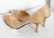 Free Mailing Women Pumps The New OL And Metal Small Cusp High-Heeled Shoes Fine Documentary Sexy Shoes Transparent Film Shoes