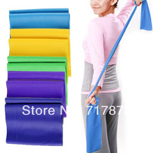 1.5m Yoga Rubber Stretch Resistance Exercise Workout Fitness Band Aerobics Free shipping