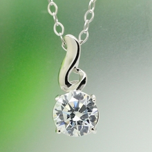 New Womens Jewelry Pure Real 925 Sterling Silver Solitare 8MM 4Claws Clear Round Cupid Cut CZirconia