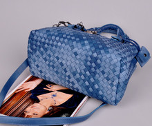 2014 New Arrival Sheepskin and Pigskin Leather Handbag for Women Patchwork Shoulder Designer Brand Bag High