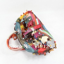 2014 New Fashion Designer Lady s Shoulder Bags suede patchwork color block Hand bag shoulder cross