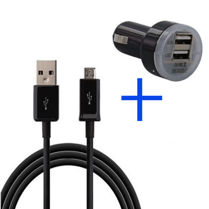 3 3FT 1M Micro USB Data Cable charger adapter Dual USB car charger for Samsung Galaxy