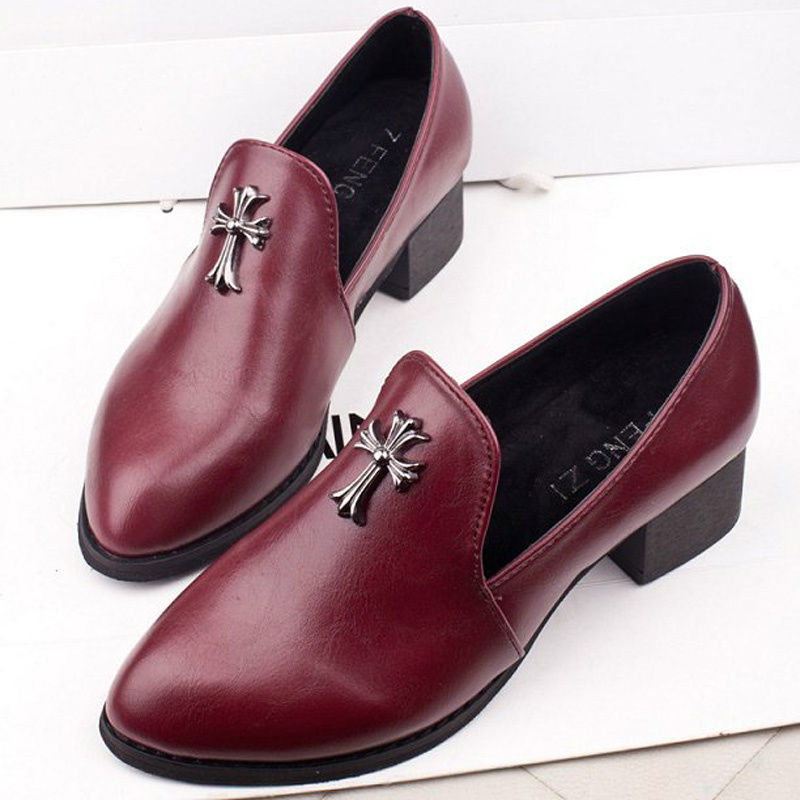 Vintage 2014 women s shoes single shoes female thick heel pointed toe medium hells shoes platform