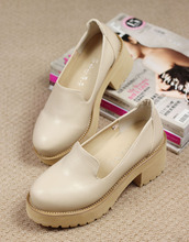 2014 spring fashion vintage platform thick heel with the single shoes platform shoes women’s shoes