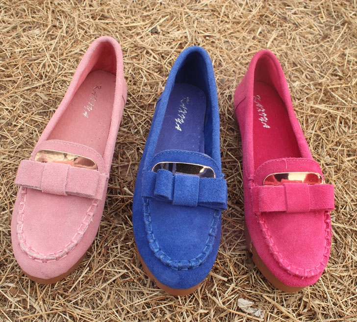 14 women s spring shoes nubuck cowhide single shoes wave anti slip soles shoes mother maternity