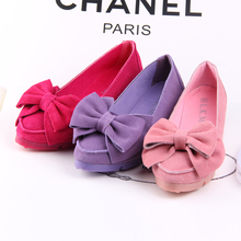 2014 spring sweet wedges single shoes genuine leather big bow Moccasins women’s elevator shoes maternity shoes