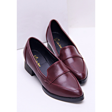 Fashion british style vintage pointed toe shoes low-heeled shoes medium hells shoes female shoes low-top small leather shoes