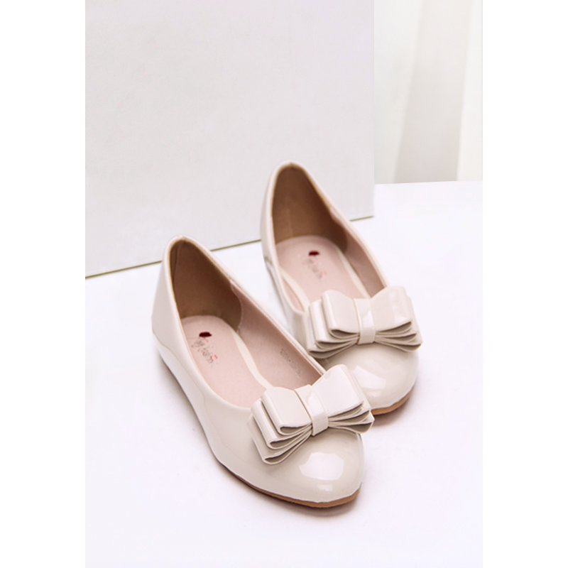 Sweet small fresh brief fashion comfortable round toe low heeled bow japanned leather single shoes ol
