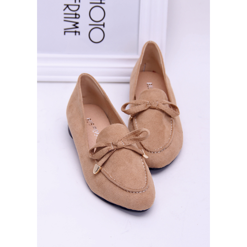 Spring lacing Moccasins women s shoes velvet leather bow flat scrub single shoes lovers