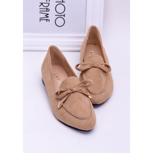 Spring lacing Moccasins women’s shoes velvet leather bow flat scrub single shoes lovers
