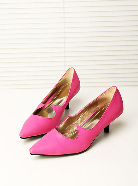 2014 wave spring elegant brief thin heels medium hells shoes pointed toe high heeled shoes