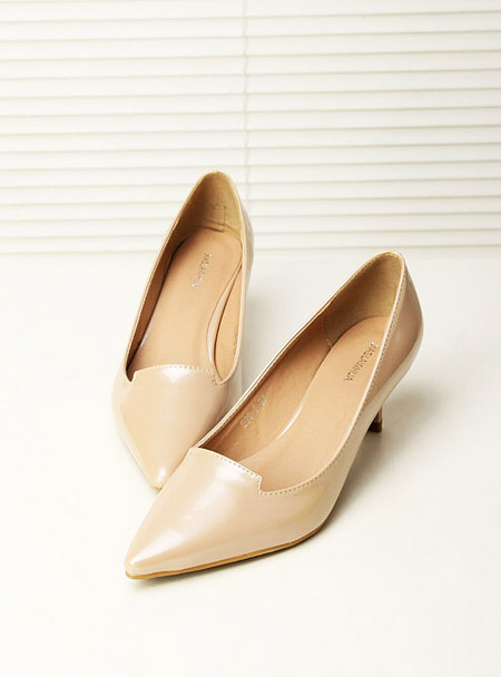 Spring black female leather mirror sexy shallow mouth pointed toe thin heels single shoes with women