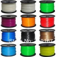 wholesale multicolor reprap ABS material 1.75 mm 1kg 3D printer ABS filament 20pcs DHL/FEDEX free shippment