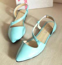 Fashion brief 2014 flat heel sweet casual single flat shoes female sandals