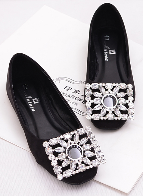 Free shipping women flats Europe 2014 new luxury square diamond square Suede Flat women shoes