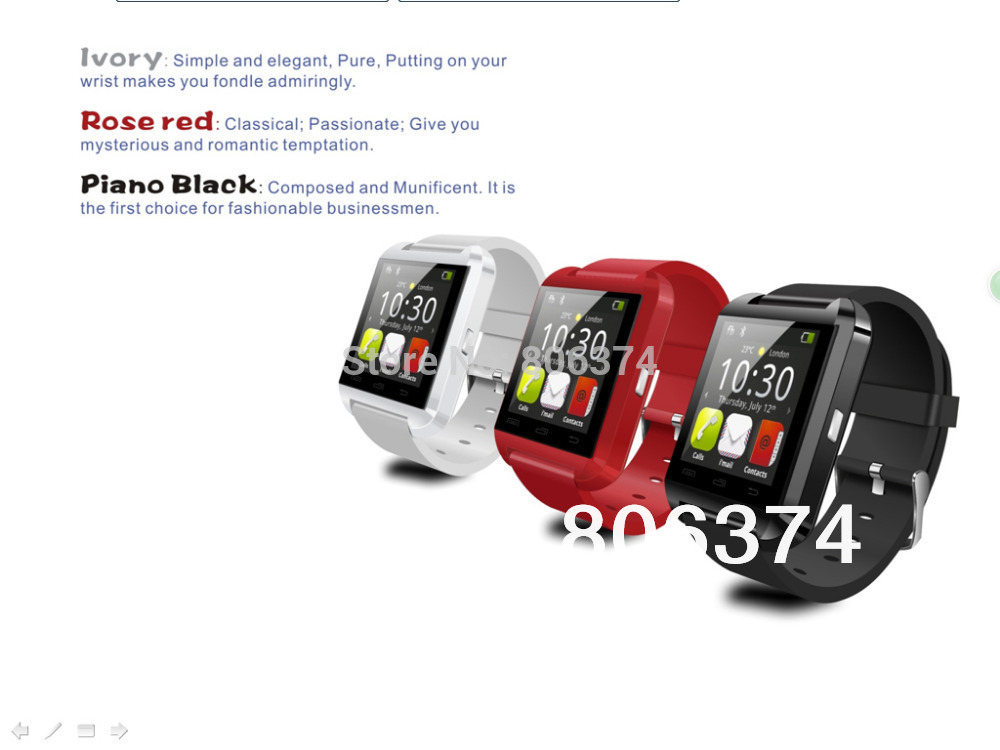Electronic 2014 New Fashion Bluetooth Smart Watch U Watch Women Men Sports Watches For iPhone Samsung