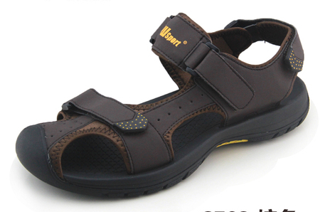 men shoes beach men sandals toe cap covering rubber bottom sandals men ...