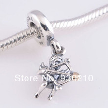 925 Sterling Silver Thread Core Cupid Charm Pendant Charm Bead Fits European Style Jewelry Bracelets Necklaces