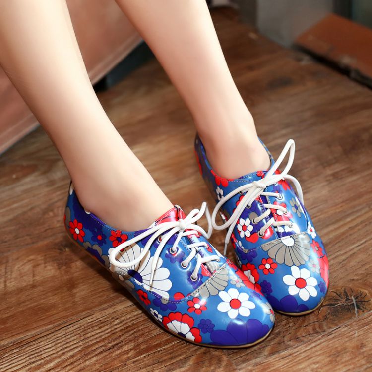 2014 spring and autumn flat casual shoes single flower low top shallow mouth female 