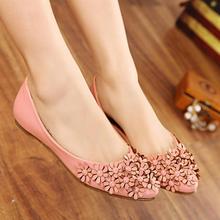 2014 spring new arrival flower princess flat heel single shoes flatbottomed women’s shoes fashionable casual pointed toe shoes