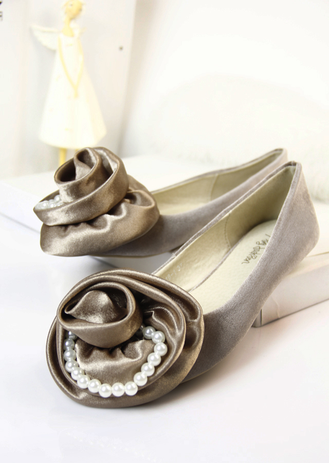 48 nobility ladies aesthetic flower princess shoes comfortable flat heel flat quality velvet shoes