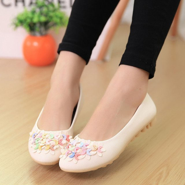 Sweet flower 2014 40s the forest princess female shoes flat heel single shoes ladle shoes