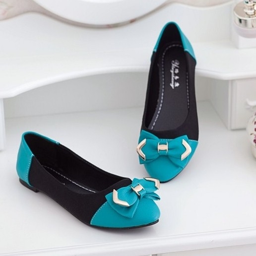 Sweet bow flat single shoes flower round toe women s shoes maternity driving shoes lounged shoes