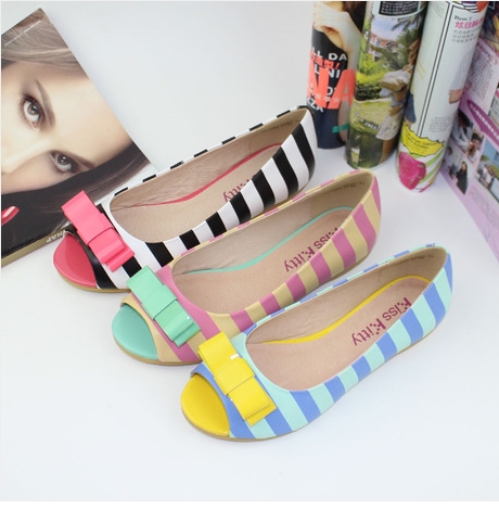 Kiss kitty2014 women s spring shoes bow dot open toe single shoes s44131 04 s44131 02