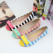 Kiss kitty2014 women’s spring shoes bow dot open toe single shoes s44131-04 s44131-02