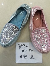 2014 women’s spring and summer shoes casual comfortable cowhide diamond single shoes 79532