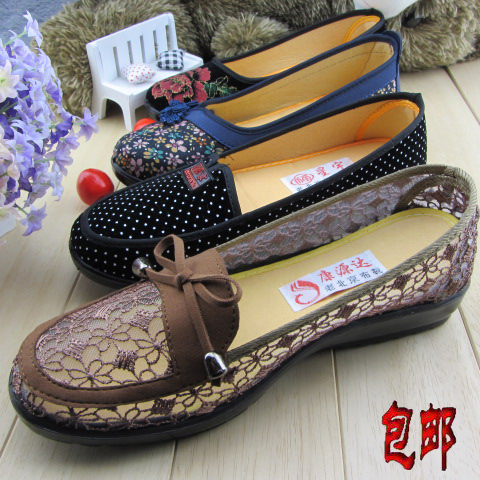 Beijing cotton made summer shoes quinquagenarian network shoes female shoes slip resistant outsole soft mother shoes