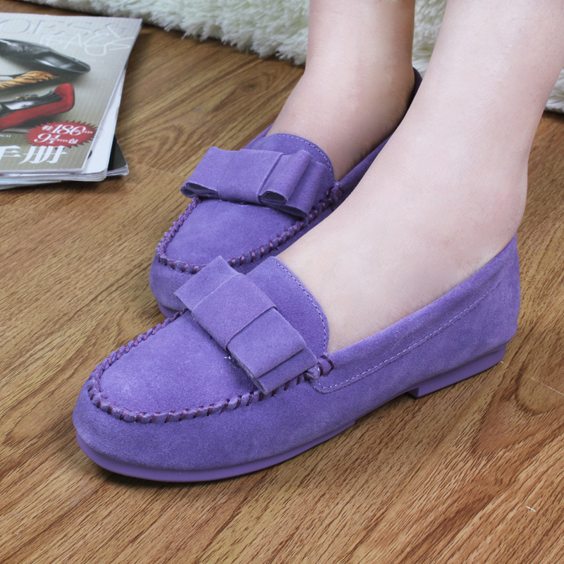 Baritones 2014 shallow mouth round toe women s shoes fashion bow all match gommini loafers shoes