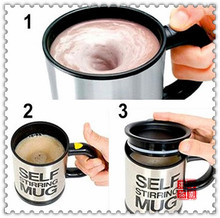 High Quality Fashion Lazy Coffee Cup Automatic Mixing Cup Stainless Steel Self Stirring Milk Cup Coffee