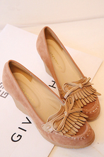 Spring and summer women’s shoes new arrival shoes bow tassel wedges single shoes high-heeled shoes